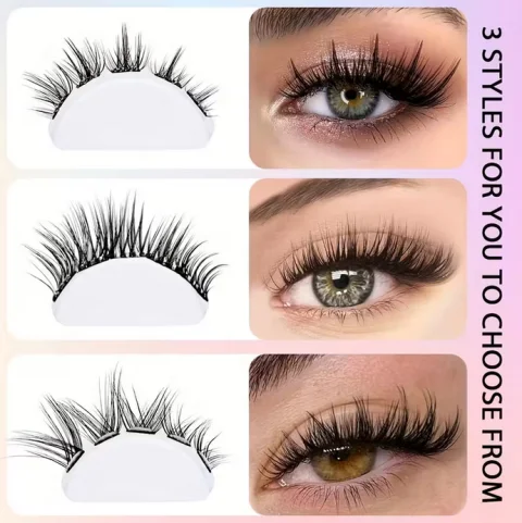 Självhäftande Falska Ögonfransar – Naturlig Look
