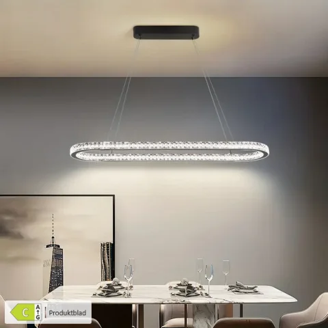 Hängande LED-lampa med Oval Design