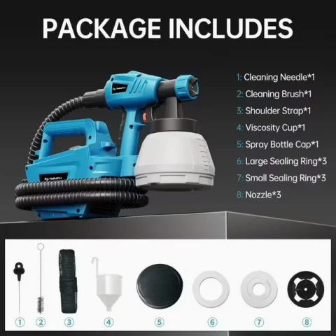 Professionell Färgsprutpistol med 1300ml Tank