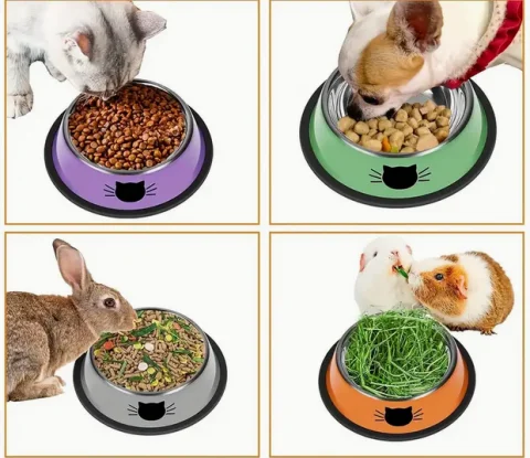 2-pack Rostfria Matskålar